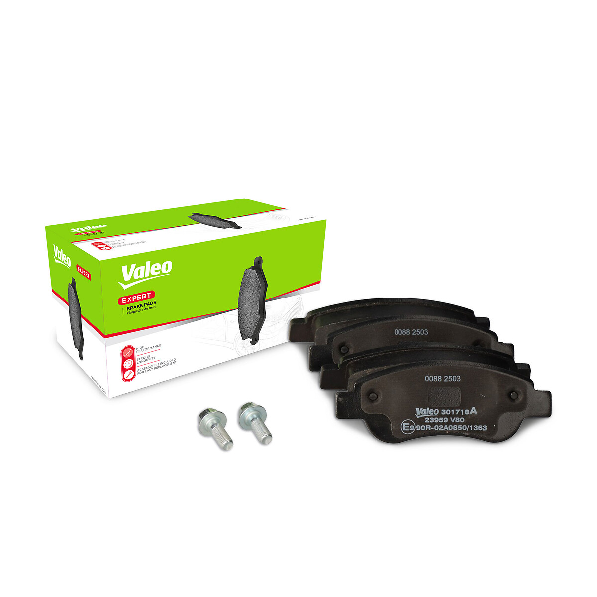 Jeu de 4 plaquettes de frein VALEO ref. 301718A